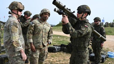 A Polish Army Soldier gives insights into MANPADS Piorun to U.S. Army Paratroopers from the 173rd Airborne Brigade during Exercise Shield 24 in Pula, Croatia, on April 9, 2024. This annual Croatian air defense drill enhances proficiency in countering low and medium-altitude threats. The exercise focuses on honing air defense tactics and live-fire engagements when collaborating with allies like the Slovenian and French Armed Forces. The 173rd Airborne Brigade remains poised as the U.S. Army Contingency Response Force in Europe, ready to mobilize across various commands' areas of responsibility. (U.S. Army photo by Paolo Bovo)