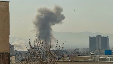 Smoke rises over Iran's capital, Tehran, after a reported explosion on February 28, 2026, following Israel's statement that it carried out a "preemptive strike."