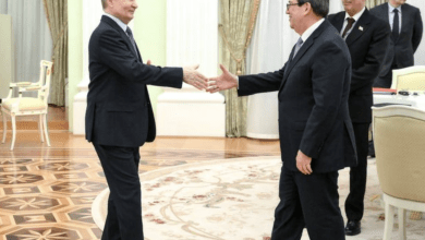 Russian President Vladimir Putin meets Havana's Foreign Minister Bruno Rodriguez.