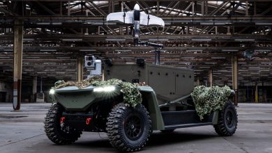 A MANDRILL multi-role UGV in a warehouse. Image: Quantum Systems