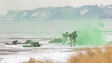Soldiers join NATO exercises in northern Germany on February 18, 2026.