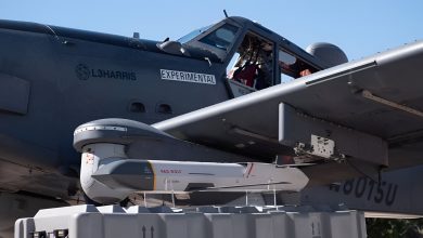 An L3Harris Sky Warden pictured alongside the Red Wolf payload, part of the company’s modular airborne mission systems.