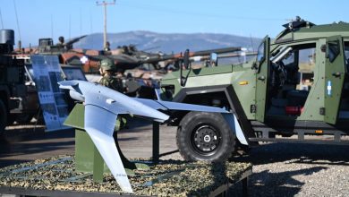 A drone on display during Greece's field exercise in November 2025. Photo: Greece Ministry of Defence
