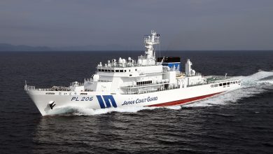 The Japan Coast Guard's JCG Daito (PL-206) large patrol vessel