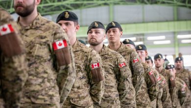 Canadian Army soldiers stand during the opening ceremonies for North Wind 26 on Camp Makomanai, Japan, Jan. 22, 2026. North Wind is a bilateral U.S. Army Japan and Japan Ground Self-Defense Force winter field training exercise in Hokkaido, Japan—running from Jan. 20–Feb. 3—focused on enhancing bilateral tactics, techniques and procedures for extreme cold-weather conditions and enhancing interoperability and readiness between U.S. and Japanese forces. (U. S. Army photo by Sgt. John Russell)