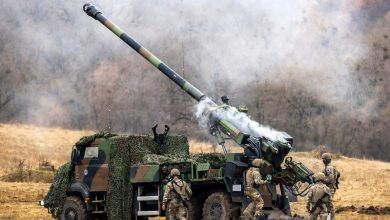 French Armed Forces Soldiers conduct a CAESAR self-propelled howitzer live fire exercise