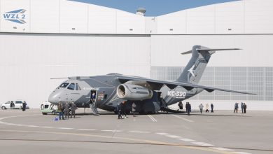 The KC-390 Millennium aircraft in Poland