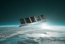 Synthetic aperture radar satellite.