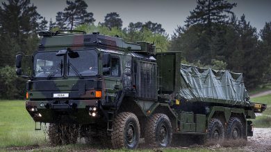 A Rheinmetall HX military truck