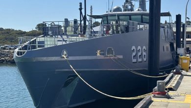 Image of ADV Cape Hawke the 10th Evolved Cape-class Patrol Boat delivered by Austal to the Department of Defence for the Royal Australian Navy.