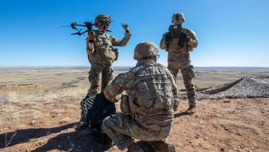 Soldiers assigned to the 2nd Battalion, 77th Field Artillery Regiment, 2nd Stryker Brigade Combat Team, 4th Infantry Division, prepare to operate Small Unmanned Aircraft Systems at Fort Carson, Colorado.