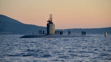 USS Boise (SSN 764) enters Souda Bay, Greece, during a scheduled port visit Dec. 23, 2014. Boise, a Los Angeles-class submarine, homeported in Norfolk, is conducting naval operations in the U.S. 6th Fleet area of operations in support of U.S. national security interests in Europe. (U.S. Navy photo by Mass Communication Specialist 2nd Class Jeffrey M. Richardson/Released)