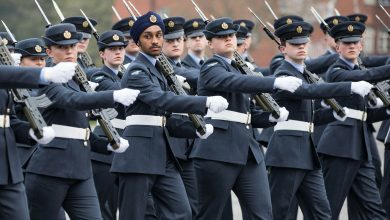 Pictured are members of the RAF Halton based Recruit Training Squadron (Arnold Flt) during their graduation parade on the Henderson Parade Square. Reviewing Officer Air Vice Marshal Duguid, AOC 11 Gp inspected the recruits. These graduation Parades are a formal occasion but a memorable and exciting one for the graduating airman and airwomen, their directing staff and guests. It is a culmination of the last 61 days of hard work for the recruits and their families.