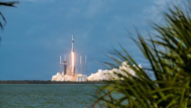 A Falcon 9 rocket carrying the Starlink 10-44 mission successfully launches from Space Launch Complex 40 at Cape Canaveral Space Force Station, Florida, on Mar. 30, 2026. This was the 34th flight for the first stage booster supporting this mission, which previously launched CRS-22, Crew-3, Turksat 5B, Crew-4, CRS-25, Eutelsat HOTBIRD 13G, SES O3B mPOWER-A, PSN SATRIA, Telkomsat Merah Putih 2, Galileo L13, Koreasat-6A, and now 23 Starlink missions. (U.S. Space Force photo by Gwendolyn Kurzen)