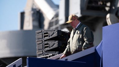 John Phelan speak at America's Navy 250: Titans Of The Sea Event in Norfolk, VA In October 5, 2025.