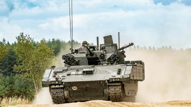 Pictured: AJAX Armoured Fighting Vehicle being tested at the Armoured Trials and Development Unit (ATDU) facility at Bovington. Ajax is an advanced, fully digitised, land vehicle system delivering transformational change in capability to the British Army. There are six variants in the Ajax family, all based upon a common base platform. The Ajax family has been designed to be at the heart of the British Army’s future armoured fleet, offering enhanced lethality, survivability, reliability, mobility and all-weather intelligence, surveillance, target acquisition and reconnaissance (ISTAR) capabilities through its advanced sensor suite. Ajax is currently in the Demonstration and Manufacture phases of its lifecycle. The Army has been conducting training on early Ajax vehicles in both operational Units and Training establishments, with Reliability Growth Trials progressing well. Operationally deployable platforms will be delivered to the Field Army throughout 2024, with the Household Cavalry Regiment being the first Army unit to convert to Ajax.