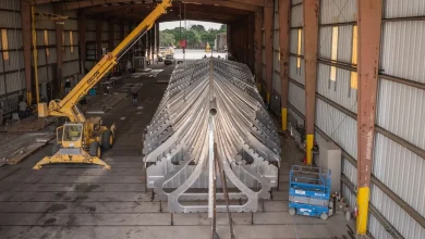 HII's ROMULUS USV in production.