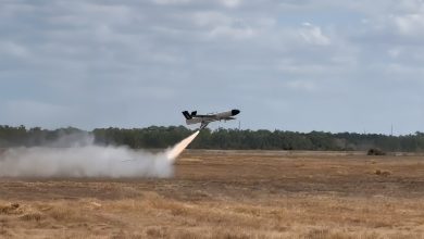 X-Bow’s RATO motor launching a drone.
