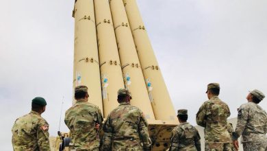 Cadets of the University of Guam’s U.S. Army Reserve Officer Training Corps view a Terminal High Altitude Area Defense (THAAD) system assigned to Task Force Talon as part of leader development partnership at Andersen Air Force Base, Guam. (U.S. Army Photo)