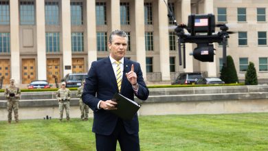 US Secretary of Defense Pete Hegseth hosts a drone demonstration at the Pentagon, July 10, 2025. The event was hosted to portray the Secretary of Defense’s initiative of Unleashing U.S. Military Drone Dominance. (U.S. Marine Corps photo by Lance Cpl. Alondra Y. Lopez Gonzalez)