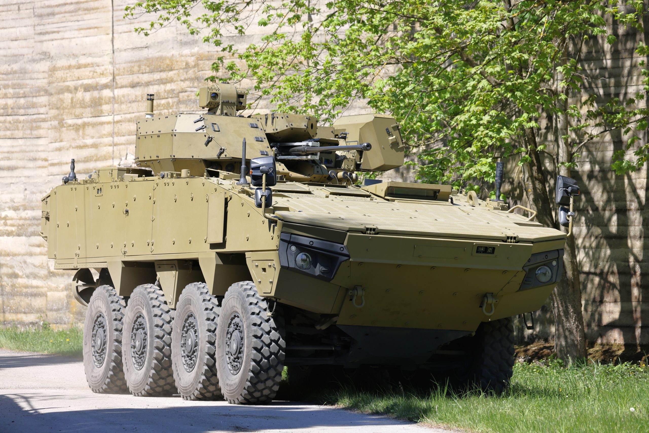 A Patria 8x8 Armored Modular Vehicle (AMV)