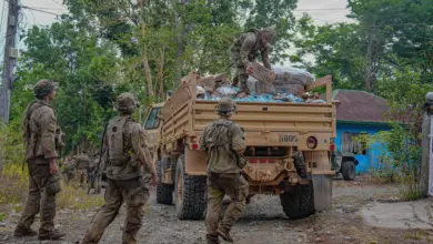 US Army soldiers unload supplies during a logistics resupply mission in the Philippines. Photo: Spc. Christopher Moorehead/DVIDS
