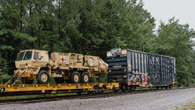 Soldiers train on and operate a TugVolt as a switcher for DODX railcars. Photo: Intramotev