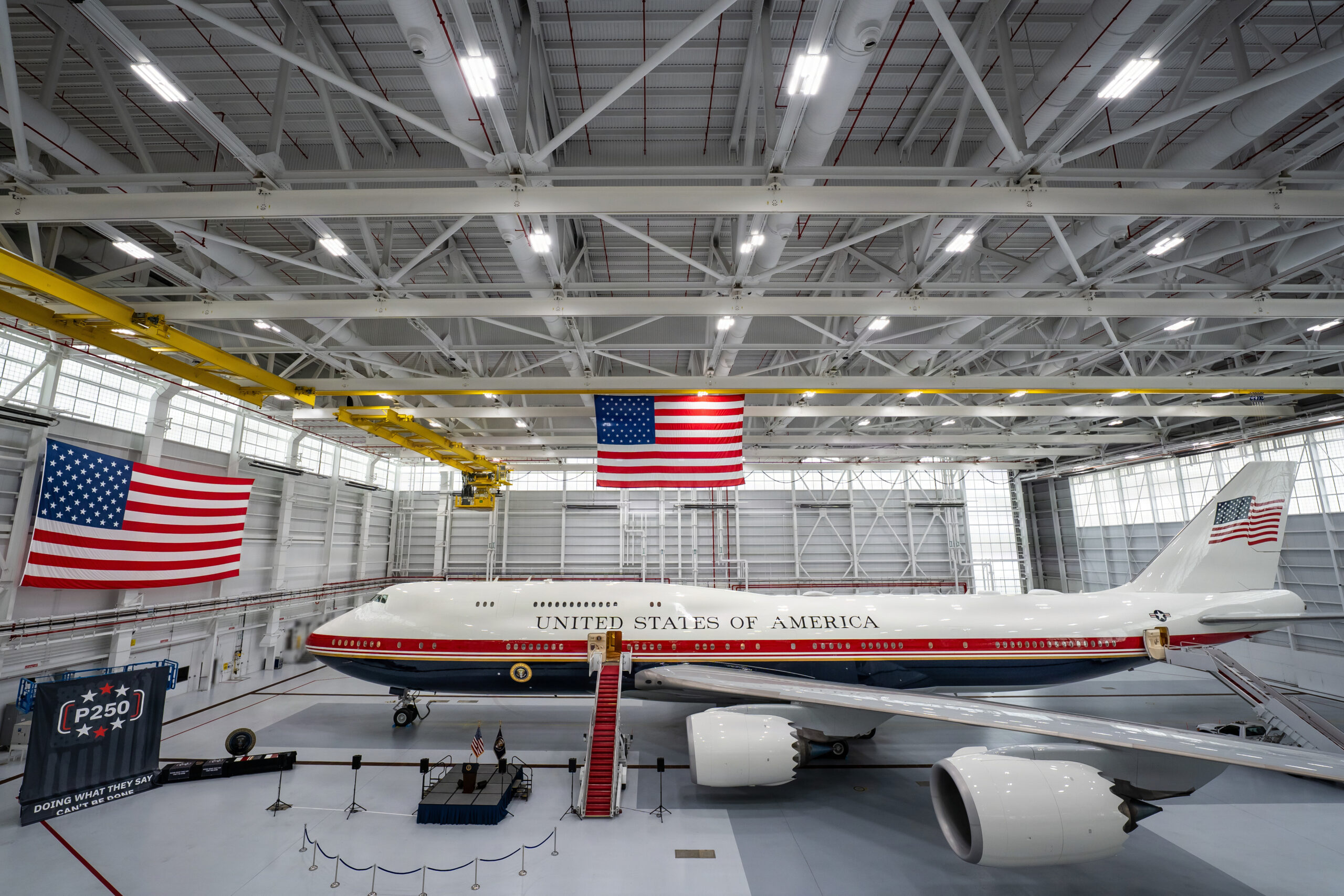 VC-25B Bridge aircraft arrives at Joint Base Andrews, Md., begins commissioning flights. (U.S. Air Force courtesy photo)
