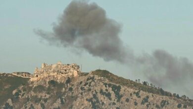 Smoke billows over south Lebanon villages after Israeli strikes.