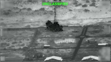 Images posted on X by US Central Command show what the US military says are strikes on Iranian radar sites in Goruk and on Qeshm Island.