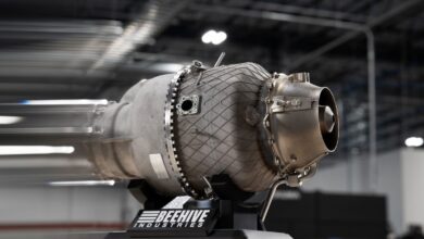 The production version of Beehive Industries’ Frenzy 8 engine, an advanced propulsion system designed for swarm-class drones and uncrewed aerial defense applications.