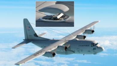 Hybrid SATCOM Approach attached to a C-130J Hercules aircraft