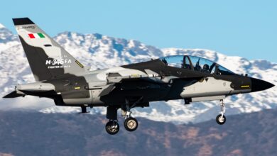 A fighter variant of the M-346 Master aircraft