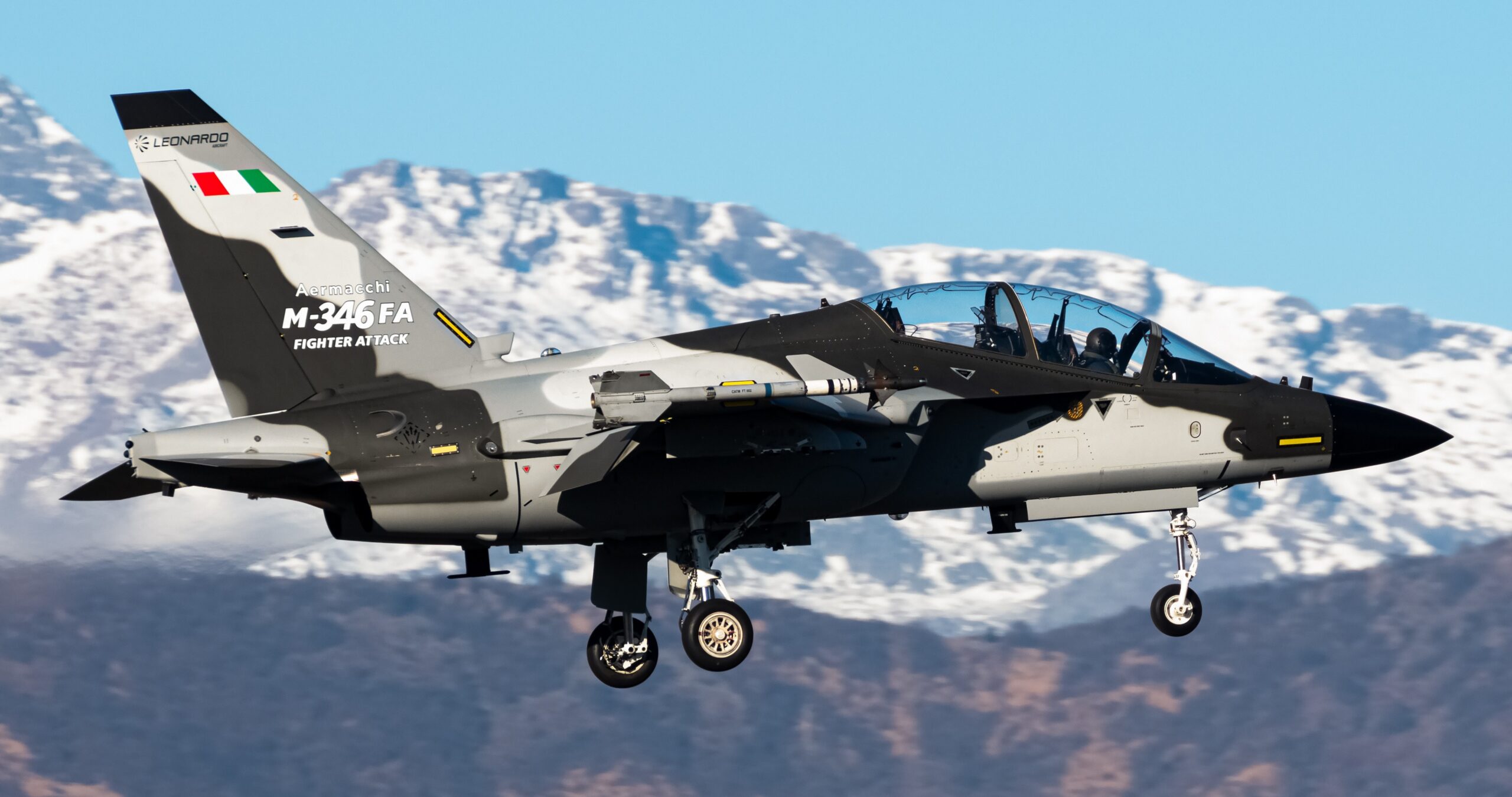 A fighter variant of the M-346 Master aircraft