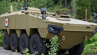 Patria Armored Modular Vehicle (AMV) XPs in ambulance configuration