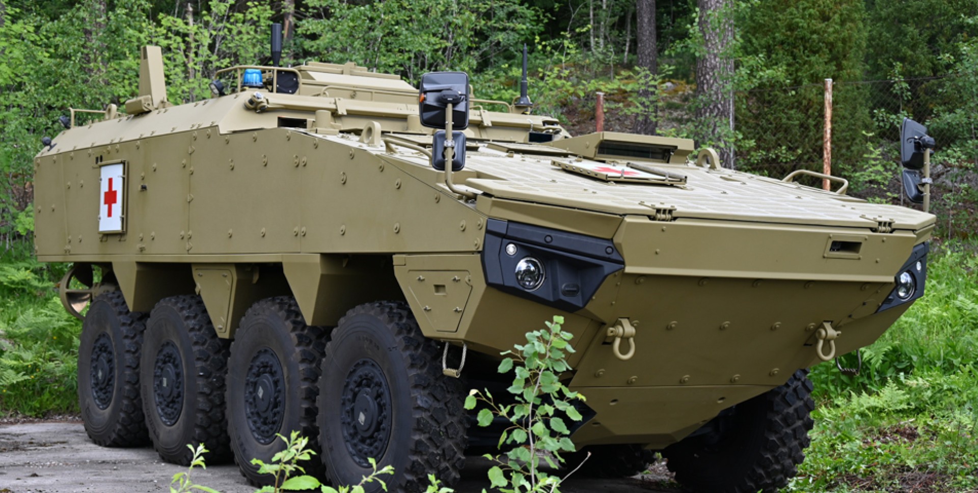 Patria Armored Modular Vehicle (AMV) XPs in ambulance configuration