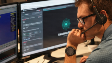US Air Force air battle manager evaluates AI battle management tools during the MASH human-machine teaming experiment in Las Vegas. Photo: Debora Henley/DVIDS