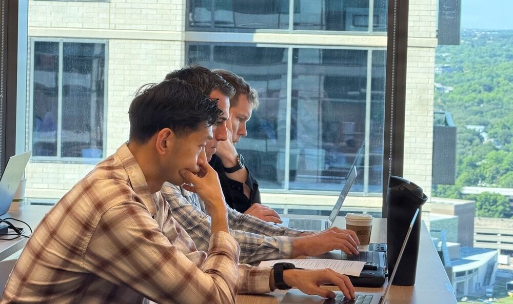 Army Reserve soldiers from the Army Applications Group develop AI applications during a code-a-thon in Austin, Texas, on May 14, 2026, ahead of demonstrations at Operation Sentinel Justice 2026. Photo: Sgt. 1st Class Erick Yates/DVIDS