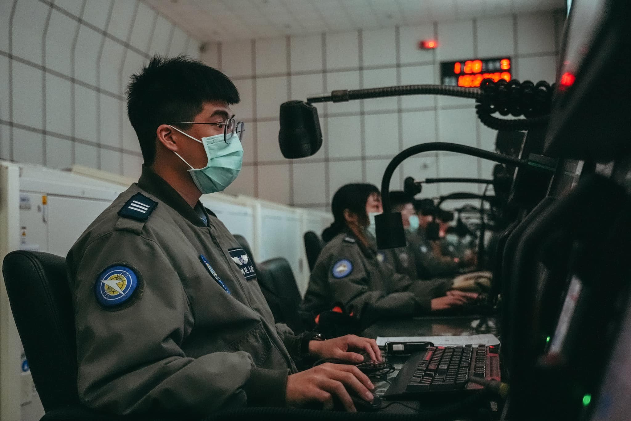 Operators in a control room. Photo: Taiwan Ministry of Defense