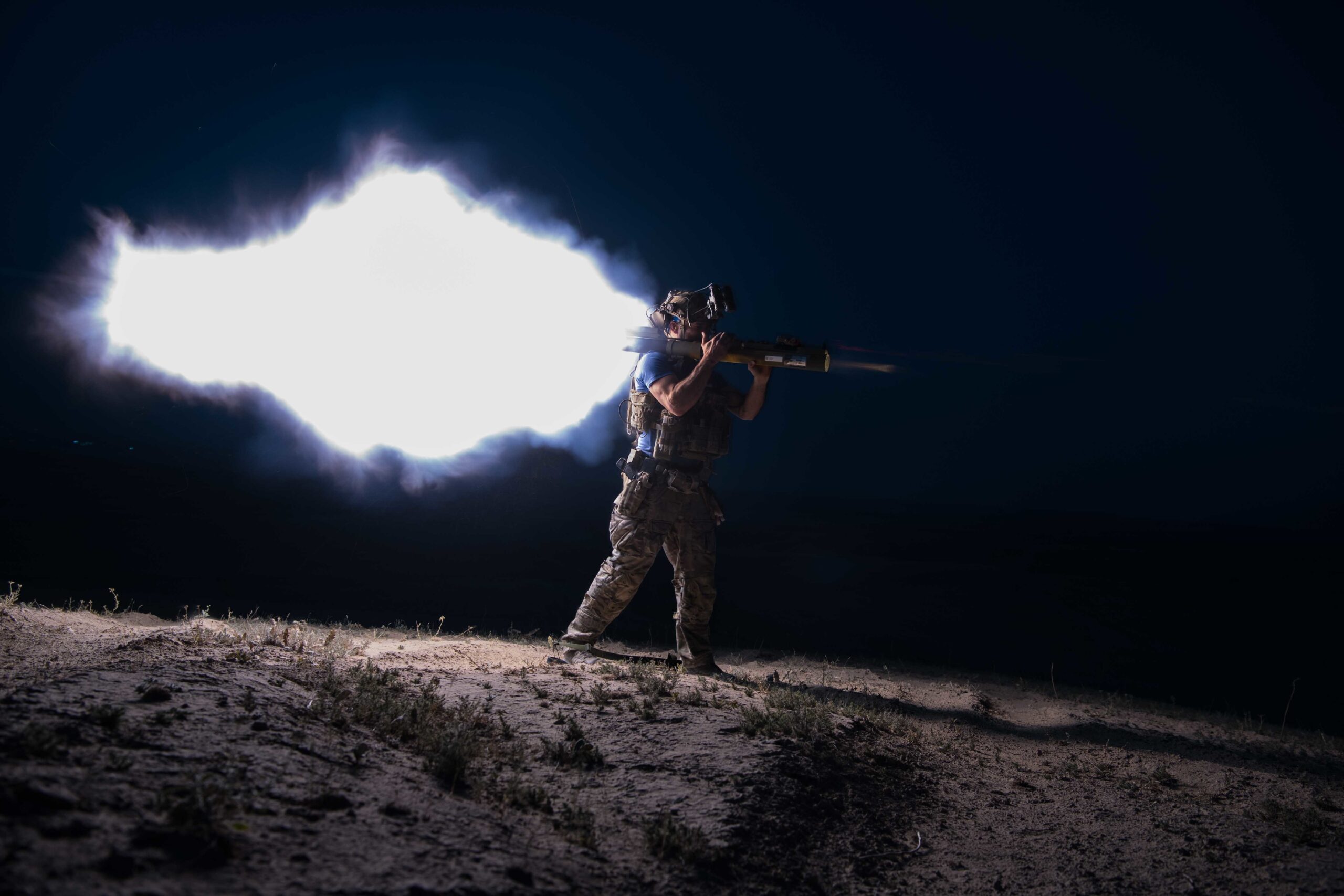 A U.S. Army Special Forces soldier fires an M72 light anti-tank weapon during a training event at an undisclosed location in Afghanistan in support of Resolute Support, March 6, 2020. ORS is a NATO-led train, advise, and assist mission seeking reconciliation and peace for Afghanistan. (U.S. Air Force photo by Staff Sgt. Joel Pfiester)(U.S. Air Force photo by Staff Sgt. Joel Pfiester)
