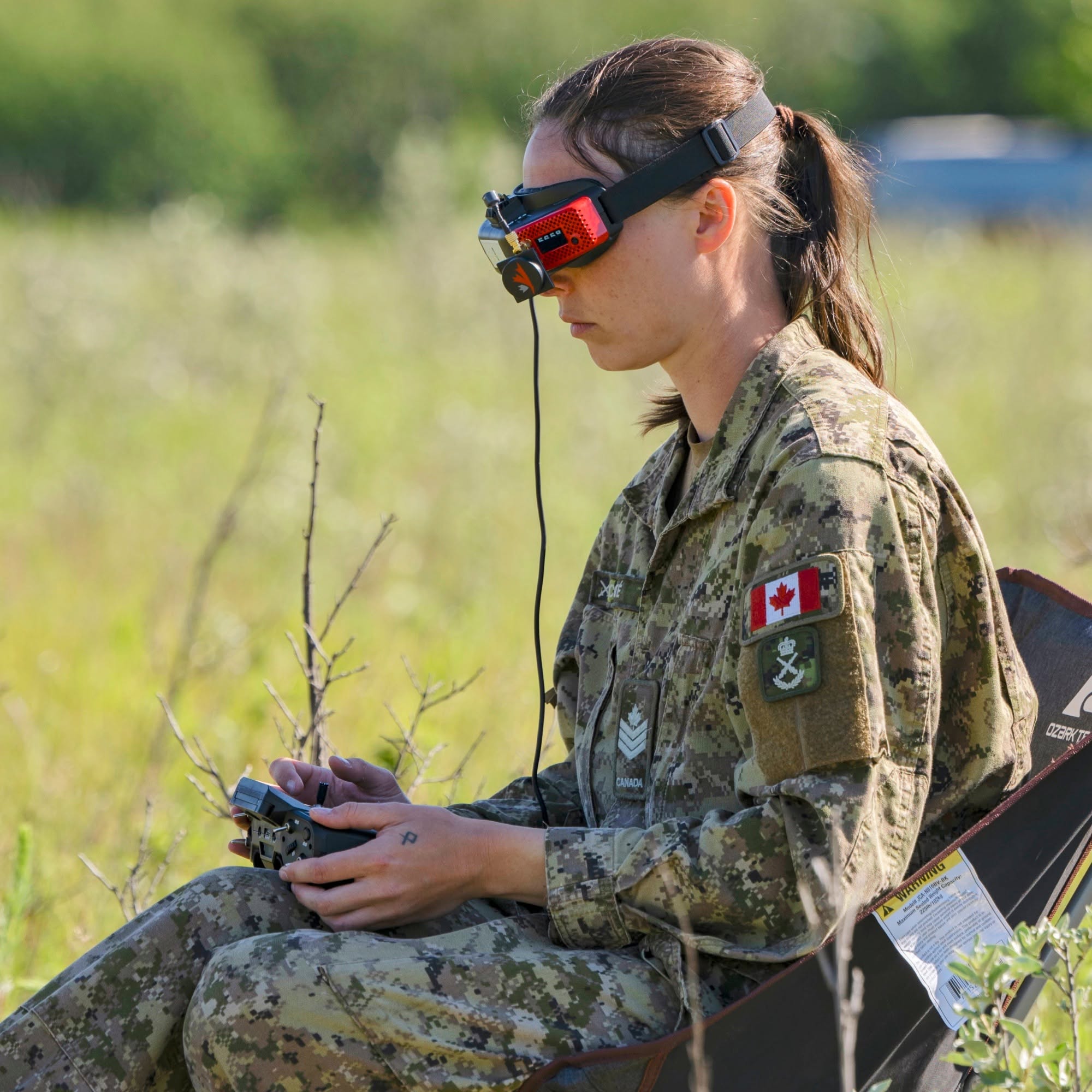 Canadian Armed Forces members partake in the FMUAS drone course withe their custom-made drones on 24 June 2026 in Wainwright, Alberta, Canada. Image by: Aviator Natalie Chilcott, CFB Wainwright Imaging