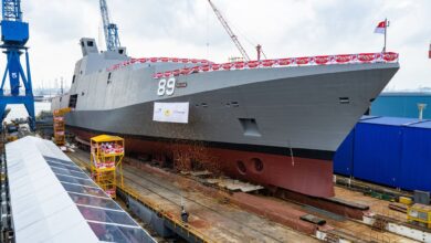 The Republic of Singapore Navy’s second Victory-class Multi-Role Combat Vessel (MRCV), the RSS Valour (89)
