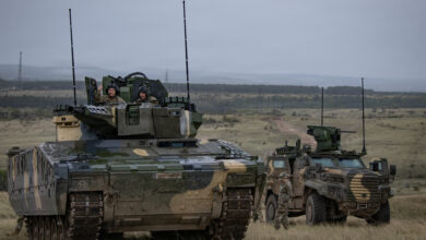 a Lynx Infantry Fighting Vehicle driven by the soldiers of the Hungarian Defence Forces 30th Mechanized Infantry Brigade, as part of a State Partnership Program annual capstone trip
