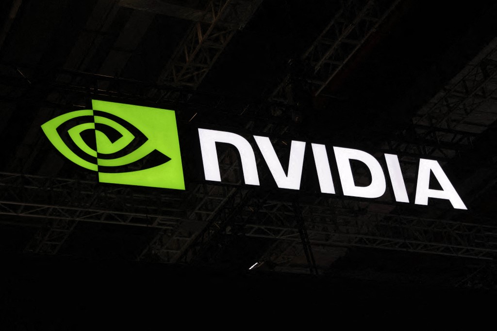 The Nvidia logo is displayed at BilibiliWorld 2026 in Shanghai, China, on July 10, 2026. (Photo: Stringer/IC Photo/Imaginechina via AFP)