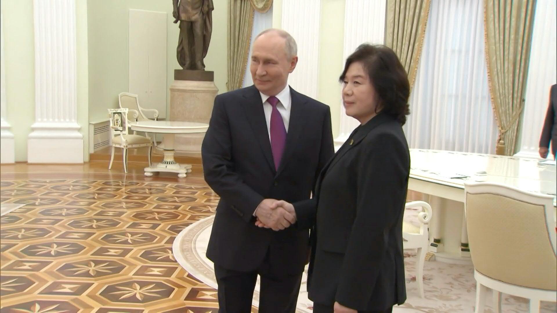 North Korea’s foreign minister Choe Son-hui meets with the Russian president Vladimir Putin who expresses his "appreciation" to North Korea for the assistance provided in the offensive in Ukraine. 