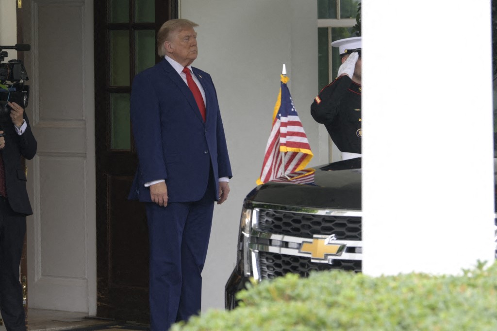 US President Donald Trump before a bilateral meeting at the White House in Washington, DC, on July 21, 2026.