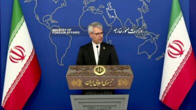 Iranian foreign ministry spokesman Esmaeil Baqaei speaks during a weekly press briefing in Tehran on July 27, 2026. Photo: AFP