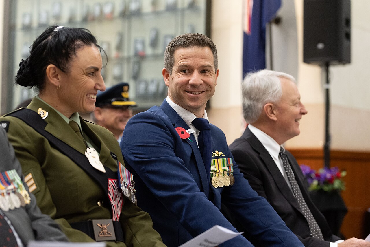 New Zealand Defence Minister Chris Penk attends the 2021 Auckland Memorial Day service. Photo: Wikimedia Commons