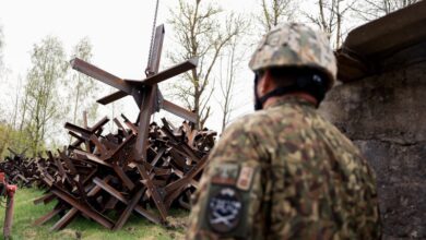 Latvia's border fortification.