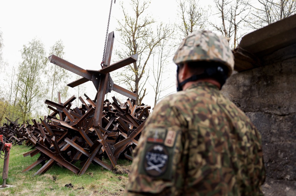 Latvia's border fortification.
